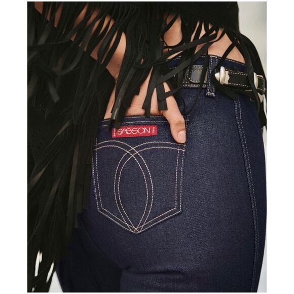 Sasson Women’s Sz 25 Vintage 70s High Rise Straight Leg Jeans Dark Wash Denim - Picture 1 of 14
